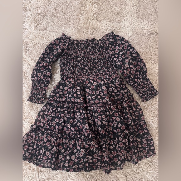 Ivy City Co Other - Mini Demi Floral Black and Pink Kids Dress